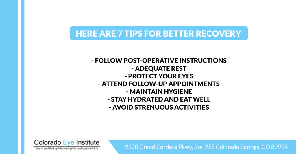 tips for better recovery from cataract